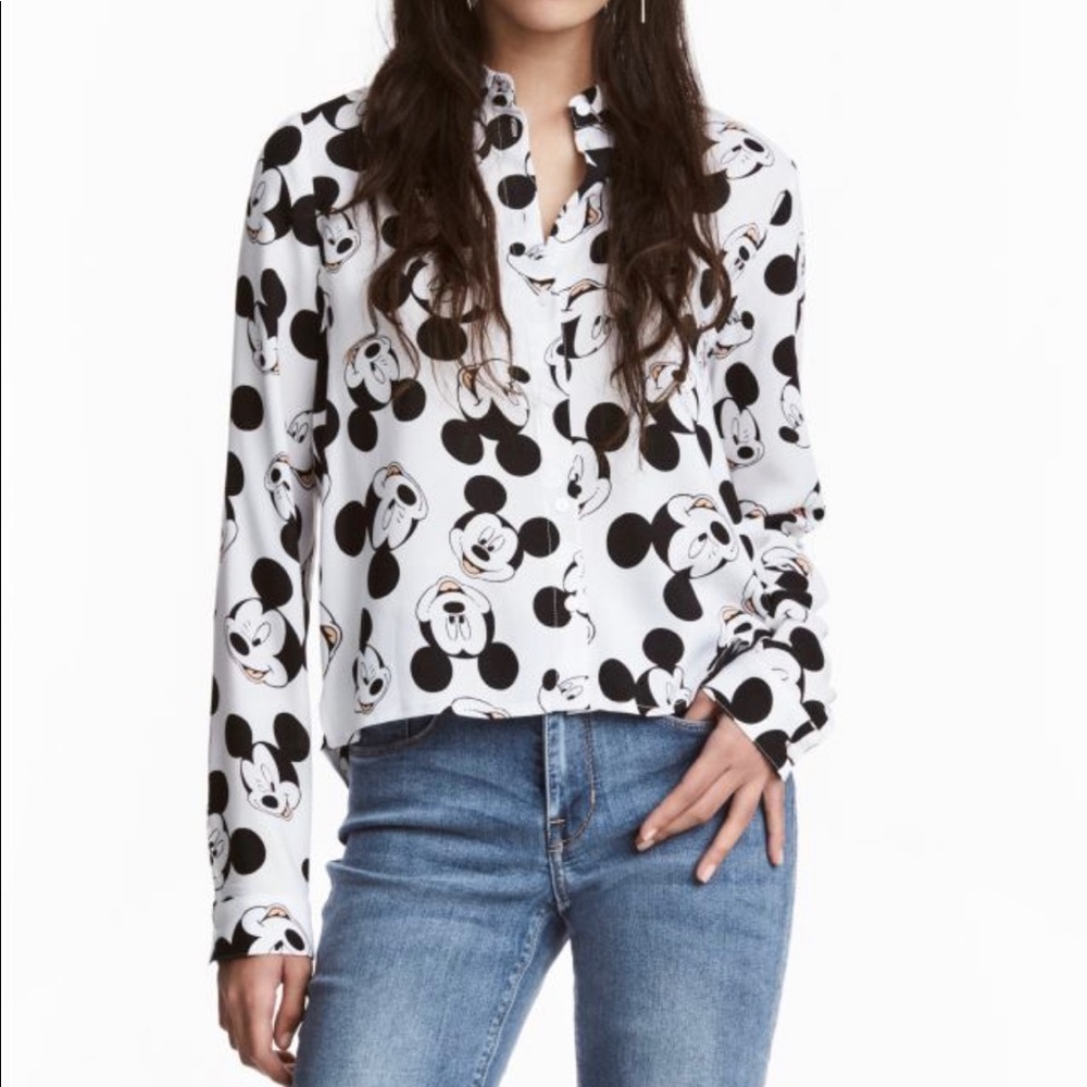Mickey Mouse Patterned Shirt